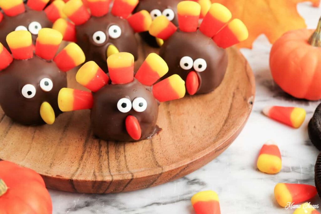 No-Bake OREO Ball Turkeys