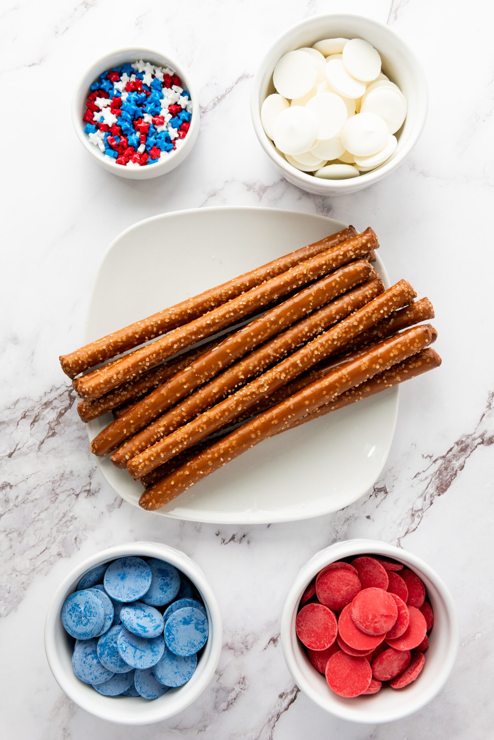 4th of july patriotic pretzel rods recipe